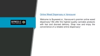 Online Weed Dispensary In Vancouver Buyweed.cc