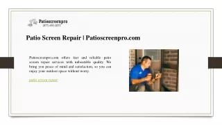 Patio Screen Repair  Patioscreenpro.com