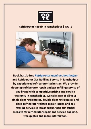 Refrigerator Repair In Jamshedpur