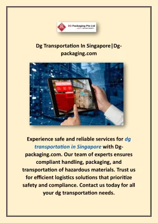 Dg Transportation In Singapore|Dg-packaging.com