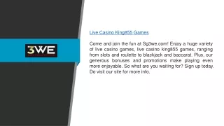 Live Casino King855 Games | Sg3we.com