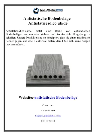 Antistatische Bodenbeläge Antistaticesd.co.uk de