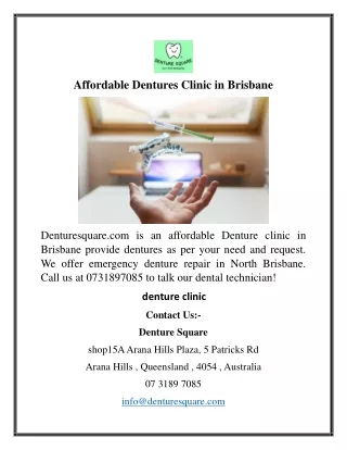 Affordable Dentures Clinic in Brisbane