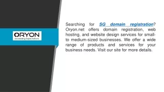 Sg Domain Registration Oryon.net