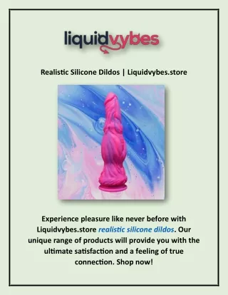 Realistic Silicone Dildos