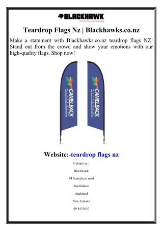 Teardrop Flags Nz Blackhawks.co.nz