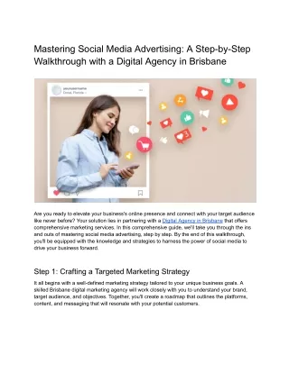 Mastering Social Media Advertising: A Step-by-Step Walkthrough