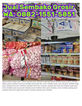 ౦882-1551-5851 (WA) Rincian Modal Usaha Grosir Sembako Aplikasi Grosir Sembako O