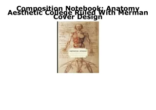 PDF Composition Notebook: Anatomy Aesthetic College Ruled With Merman Cover Desi