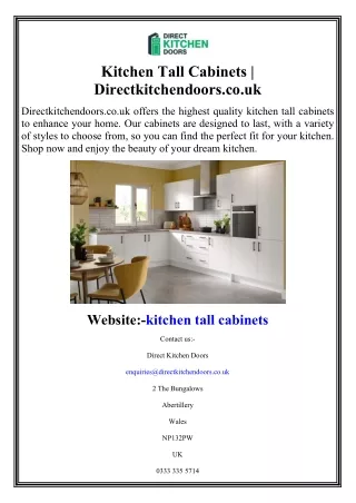 Kitchen Tall Cabinets  Directkitchendoors.co.uk