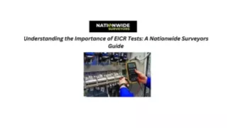 Understanding the Importance of EICR Tests A Nationwide Surveyors Guide