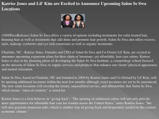 katrise jones and lil' kim are excited to announce upcoming