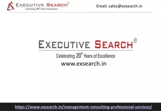 Management Consulting Firms India-Executive Search