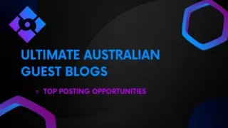 Ultimate Australian Guest Blogs