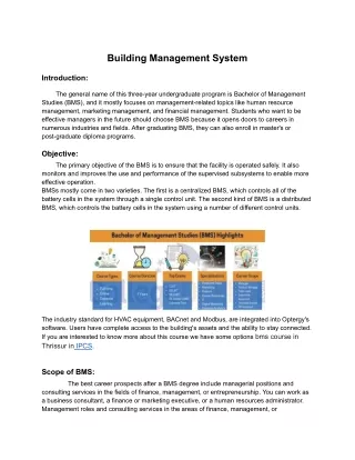 Building Management System