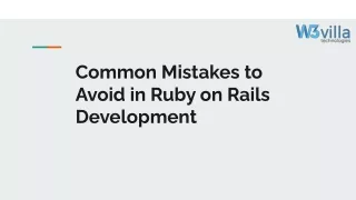 Common Mistakes to Avoid in Ruby on Rails Development