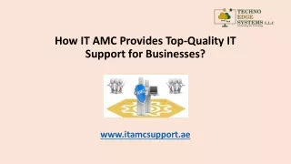 How IT AMC Provides Top-Quality IT Support for Businesses?