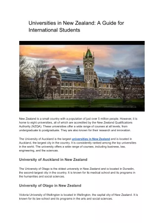 Universities in New Zealand