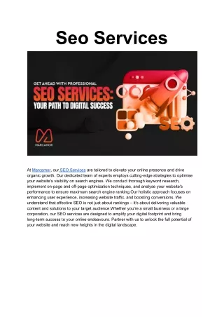 Seo Services _ Marcamor