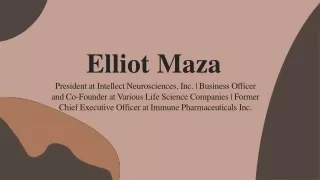 Elliot Maza - An Optimistic Business Expert - Fort Lee, NJ