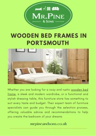 Wooden Bed Frames In Portsmouth