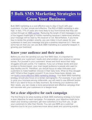 5 Bulk SMS Marketing Strategies to Grow Your Business