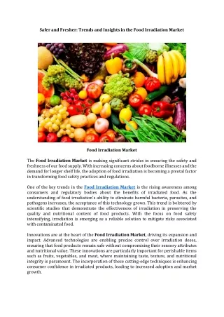 Food Irradiation Market Pdf