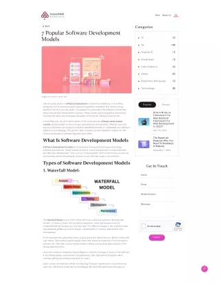 7 Popular Software Development Models