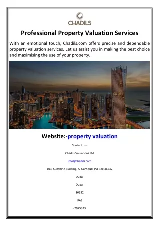 Professional Property Valuation Services