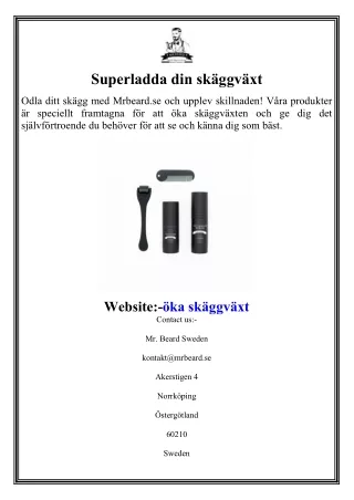 Superladda din skäggväxt