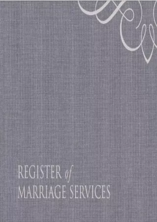 [READ DOWNLOAD] Register of Marriage Services