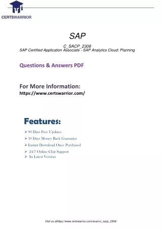 Latest C_SACP_2308 practice test pdf dumps