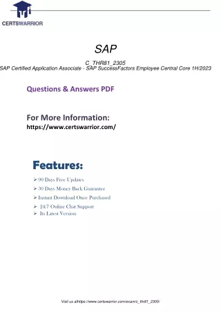 Latest C_THR81_2305 practice test pdf dumps