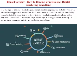 Ronald Carabay – How to Become a Professional Digital Marketing consultant