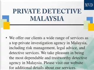 Private Detective Malaysia