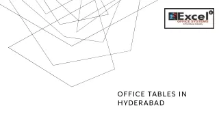 Office Tables In Hyderabad