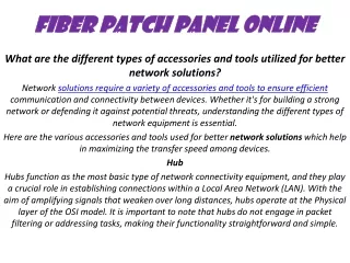 fiber patch panel