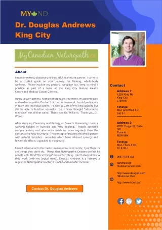 Dr. Douglas Andrews-King City-Naturopath