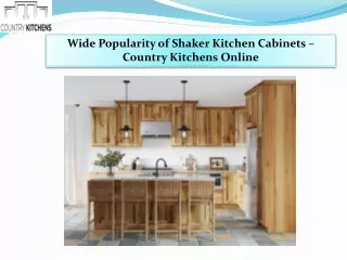 Wide Popularity of Shaker Kitchen Cabinets – Country Kitchens Online