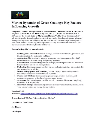 Driving Forces Behind the Surge in Green Coatings Demand