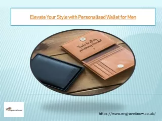 Elevate Your Style with Personalised Wallet for Men