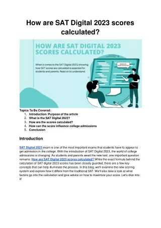 How are SAT Digital 2023 scores calculated?