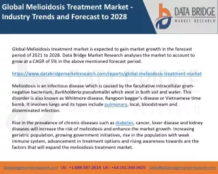 Global Melioidosis Treatment Market - Industry Trends and Forecast to 2028