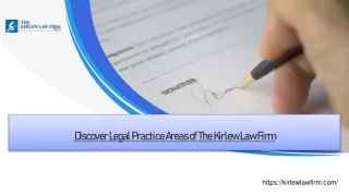 Discover Legal Practice Areas of The Kirlew Law Firm