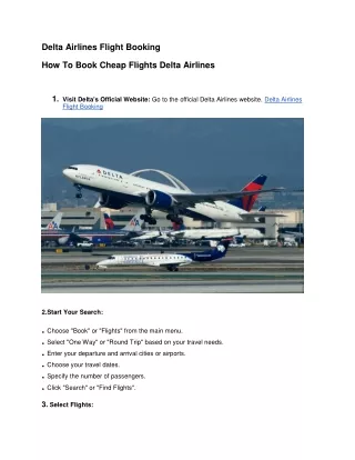 Delta Airlines Flight Booking