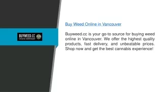 Buy Weed Online In Vancouver Buyweed.cc