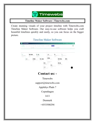 Timeline Maker Software  Timewebs