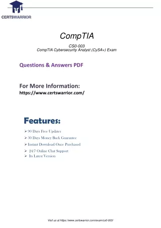 Latest CS0-003 practice test pdf dumps