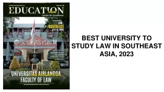 BEST UNIVERSITY TO STUDY LAW IN SOUTHEAST ASIA, 2023