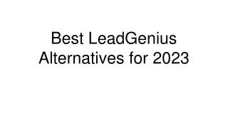 Best LeadGenius Alternatives for 2023